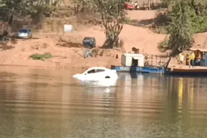 Carro cai de balsa e mulher morre afogada no Rio das Almas entre Goianésia e São Luiz do Norte