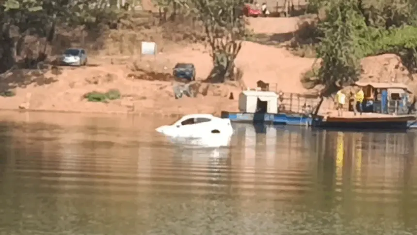 Carro cai de balsa e mulher morre afogada no Rio das Almas entre Goianésia e São Luiz do Norte