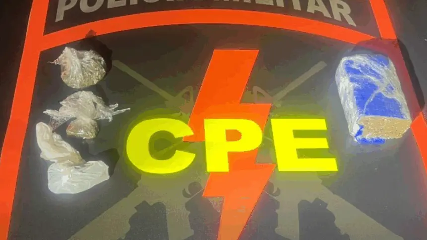 CPE Goianésia prende traficante com meio quilo de maconha CPE Goianésia prende traficante com meio quilo de maconha