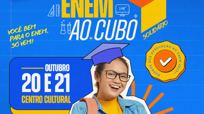 Enem ao Cubo: curso realiza edição solidária em Goianésia nesta segunda e terça Enem ao Cubo: curso realiza edição solidária em Goianésia nesta segunda e terça
