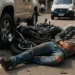 Motociclista fica ferido em acidente de trânsito no Bairro Santa Cecília