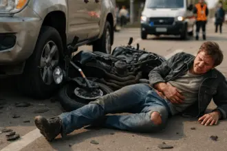 Motociclista fica ferido em acidente de trânsito no Bairro Santa Cecília Motociclista fica ferido em acidente de trânsito no Bairro Santa Cecília