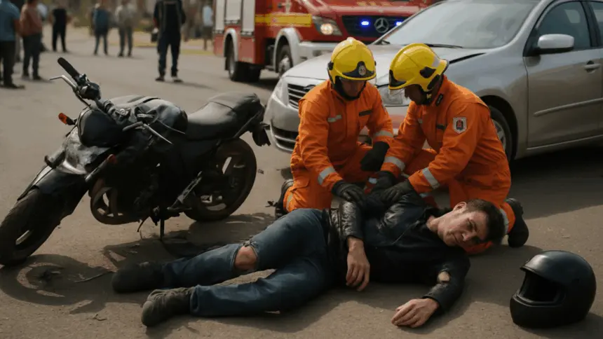 Motociclista fica gravemente ferido em acidente de trânsito no leste de Goianésia Motociclista fica gravemente ferido em acidente de trânsito no leste de Goianésia