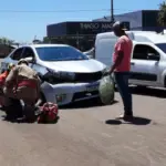 Mulher fica ferida em acidente entre carro e moto na região leste de Goianésia Mulher fica ferida em acidente entre carro e moto na região leste de Goianésia