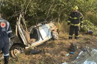 Mulher morre em acidente de trânsito na GO-080, saída para Jaraguá