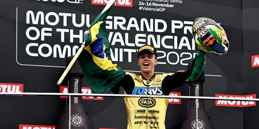 Diogo Moreira conquista Campeonato Mundial de Moto2 Diogo Moreira conquista Campeonato Mundial de Moto2