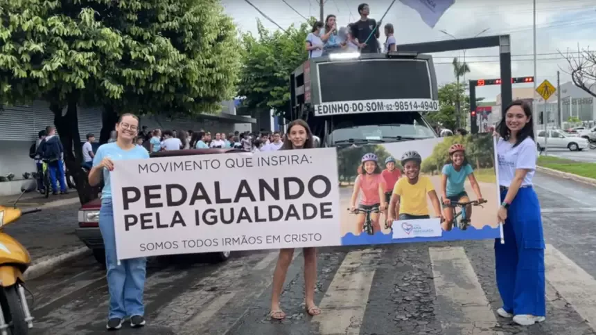 Colégio Maria Imaculada realiza Pedalada pela Igualdade em Goianésia Colégio Maria Imaculada realiza Pedalada pela Igualdade em Goianésia
