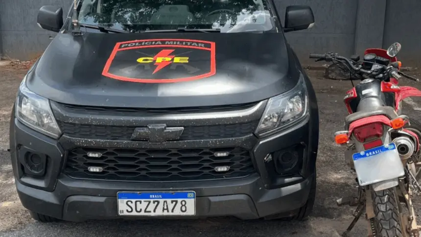 CPE Goianésia localiza motocicleta furtada CPE Goianésia localiza motocicleta furtada
