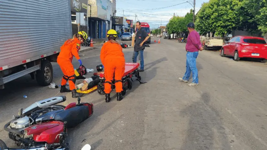 Este acidente em Goianésia deixou duas pessoas feridas; Uma de forma grave