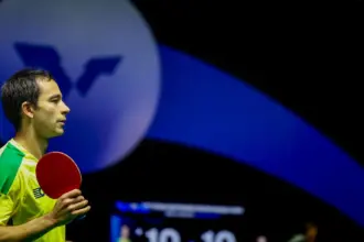 Calderano e Bruna Takahashi de despedem de WTT Champion Frankfurt