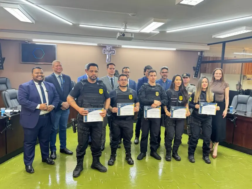 PCGO é homenageada na Câmara Municipal de Jataí pelo destaque no combate e esclarecimento de crimes contra a vida