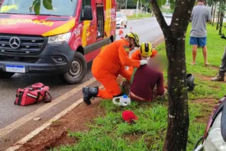 Acidente de moto deixa jovem ferido no sul de Goianésia