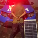 Suspeito de furtar placa solar de empresa de Goianésia é localizado e preso na GO-338