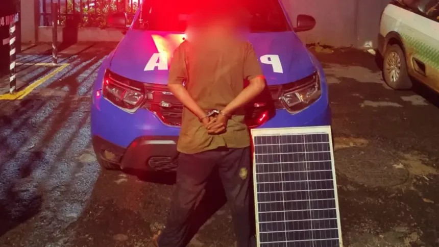 Suspeito de furtar placa solar de empresa de Goianésia é localizado e preso na GO-338 Suspeito de furtar placa solar de empresa de Goianésia é localizado e preso na GO-338