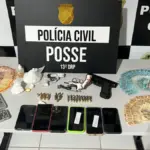 PCGO prende família em Posse por tráfico de drogas, associação para o tráfico e posse irregular de arma de fogo