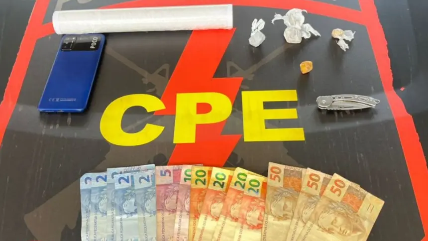 CPE prende suspeito por tráfico de drogas no Bairro Nova Aurora, em Goianésia