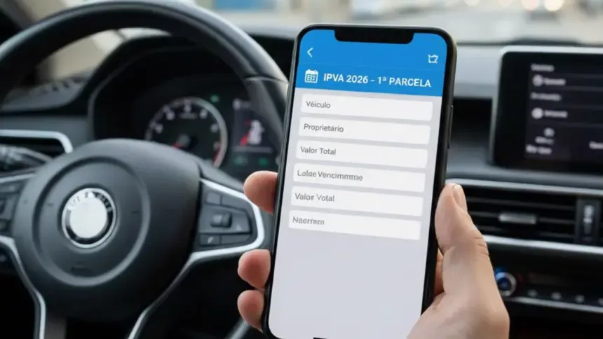 Primeira parcela do IPVA 2026 vence nesta quinta-feira
