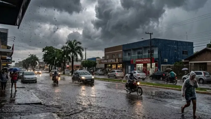 Alerta de chuvas intensas é emitido para Goianésia nesta quinta Alerta de chuvas intensas é emitido para Goianésia nesta quinta