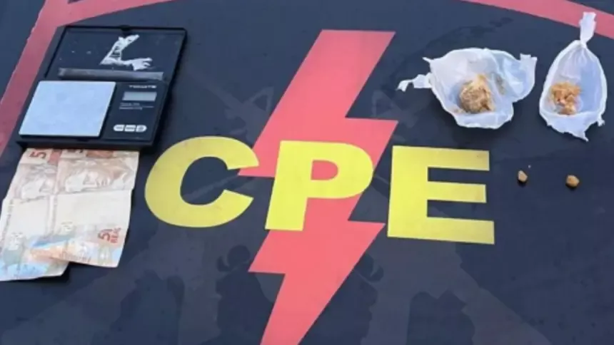 CPE Goianésia prende mais um traficante de drogas no Bairro Nova Aurora