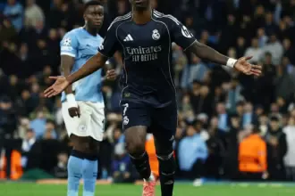 Liga dos Campeões: Vini Júnior marca dois e Real despacha City