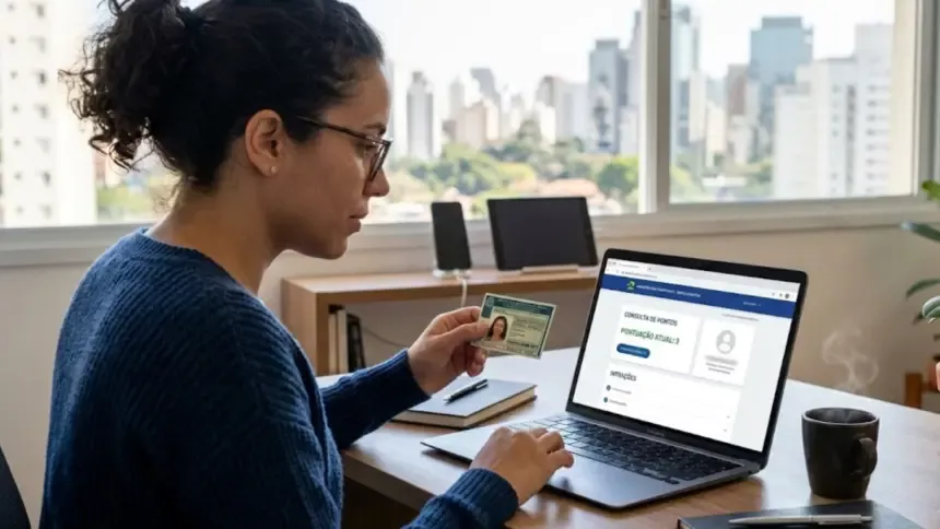 Como consultar pontos na CNH em 2026: veja passo a passo online