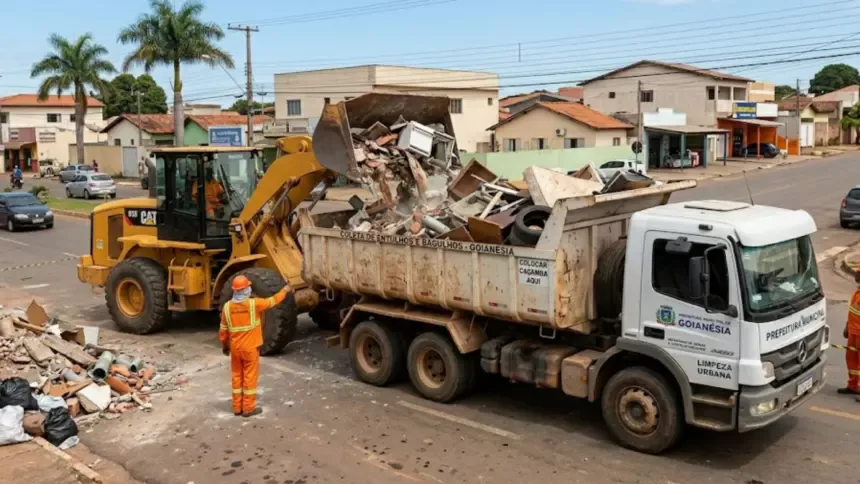 Prefeitura divulga cronograma de recolhimento de entulhos em Goianésia para abril