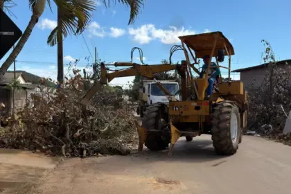 Mais de 1,3 mil caminhões de entulhos já foram retirados das ruas de Goianésia; ação contribui para queda de casos de dengue