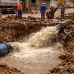 Rompimento de adutora afeta abastecimento de água em vários bairros de Goianésia