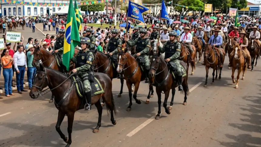 Cavalgada de lançamento da Pecuária 2026 contará com a presença da Cavalaria da PM