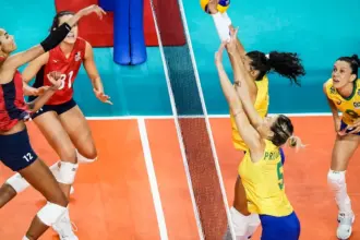 Brasil é superado pelos Estados Unidos por 3 a 0 no vôlei feminino