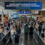 Aviação doméstica brasileira registra recorde histórico de passageiros em 2026