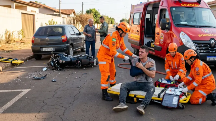 Acidentes e incêndio em lote baldio marcam fim de semana de trabalho dos Bombeiros em Goianésia Acidentes e incêndio em lote baldio marcam fim de semana de trabalho dos Bombeiros em Goianésia