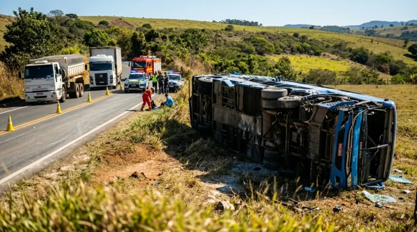 Caminhão estava a 120 km/h em acidente com ônibus na GO-010 que resultou em oito mortes