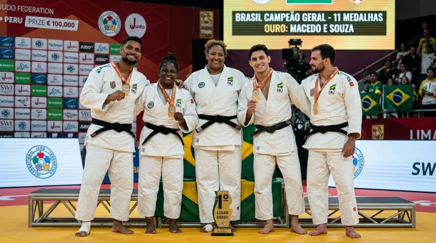 Com 11 medalhas e ouros de Macedo e Souza, Brasil domina o Grand Prix de judô no Peru Com 11 medalhas e ouros de Macedo e Souza, Brasil domina o Grand Prix de judô no Peru