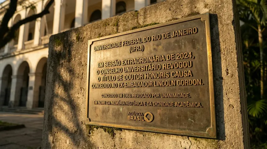 Conselho da UFRJ retira título de Doutor Honoris Causa do ex-embaixador Lincoln Gordon Conselho da UFRJ retira título de Doutor Honoris Causa do ex-embaixador Lincoln Gordon