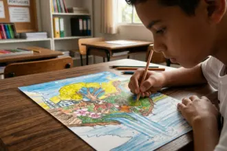 Desenhos de estudantes goianos ilustrarão capas de cadernos da rede estadual em 2027