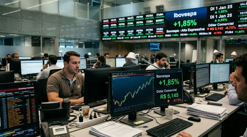 Dólar recua para R$ 5,14 e Ibovespa registra alta expressiva no mercado financeiro
