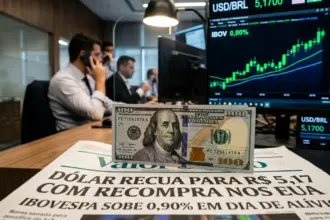Dólar recua para R$ 5,17 após anúncio de recompra de títulos nos Estados Unidos