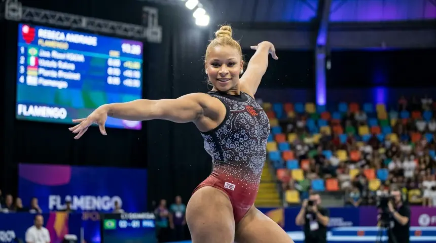 Flávia Saraiva brilha e conquista ouro duplo no Campeonato Brasileiro de Ginástica Flávia Saraiva brilha e conquista ouro duplo no Campeonato Brasileiro de Ginástica
