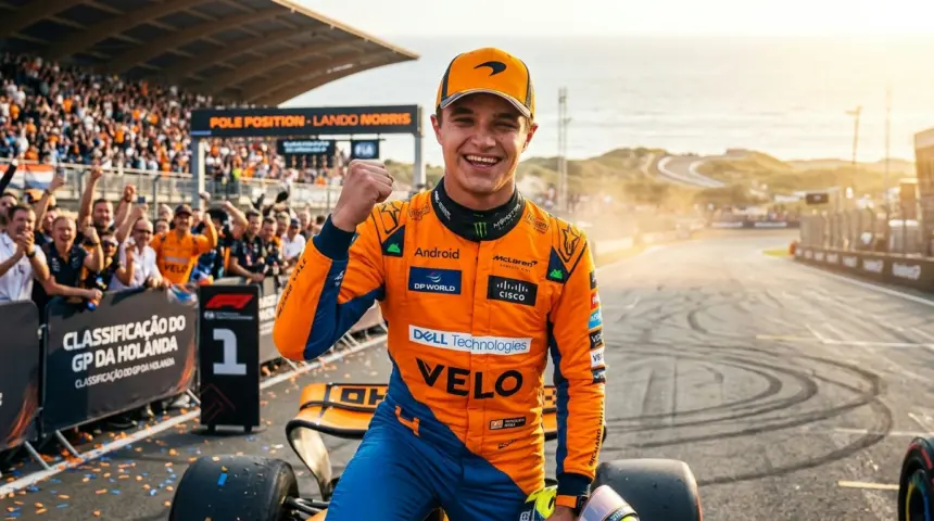 Lando Norris conquista a pole position no GP da Holanda de Fórmula 1 Lando Norris conquista a pole position no GP da Holanda de Fórmula 1