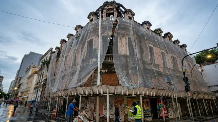 Palacete Imperial enfrenta degradação e impasse administrativo no centro do Rio Palacete Imperial enfrenta degradação e impasse administrativo no centro do Rio