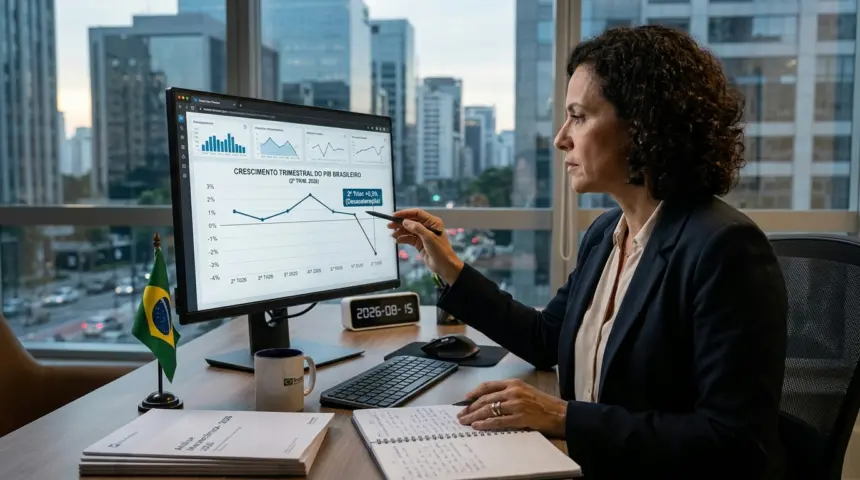 PIB brasileiro desacelera e registra crescimento de 0,3% no segundo trimestre de 2026