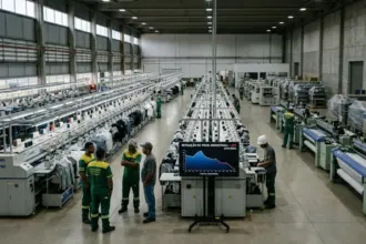 Produção industrial brasileira registra retração de 1,8% em junho