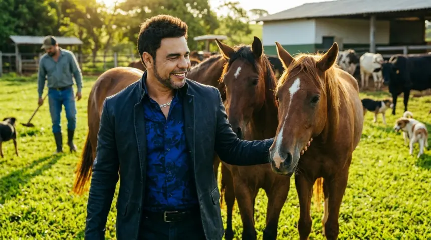 Zezé Di Camargo transforma fazenda em santuário para animais resgatados em Goiás Zezé Di Camargo transforma fazenda em santuário para animais resgatados em Goiás