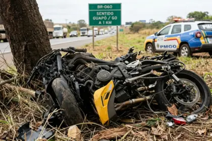 Acidente de moto na Br-060 mata tenente reformado da PM e sua esposa perto de Guapó