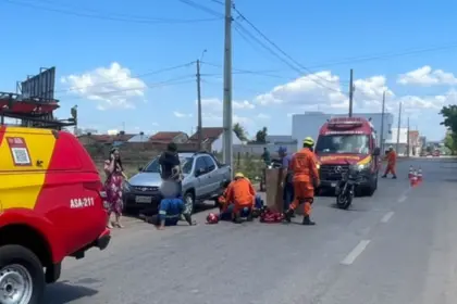 Acidente entre duas motos deixa motociclista ferido no oeste de Goianésia