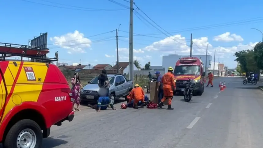 Acidente entre duas motos deixa motociclista ferido no oeste de Goianésia Acidente entre duas motos deixa motociclista ferido no oeste de Goianésia