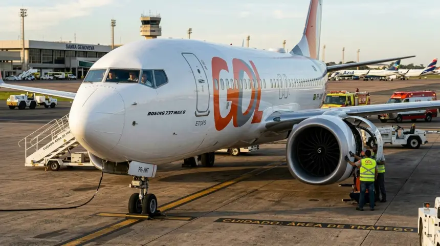 Aeronave da Gol realiza pouso de emergência em Goiânia após falha técnica Aeronave da Gol realiza pouso de emergência em Goiânia após falha técnica