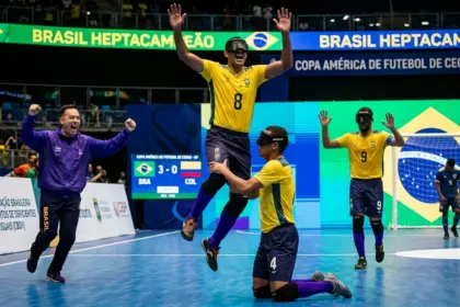 Brasil mantém hegemonia e conquista o heptacampeonato da Copa América de futebol de cegos em SP
