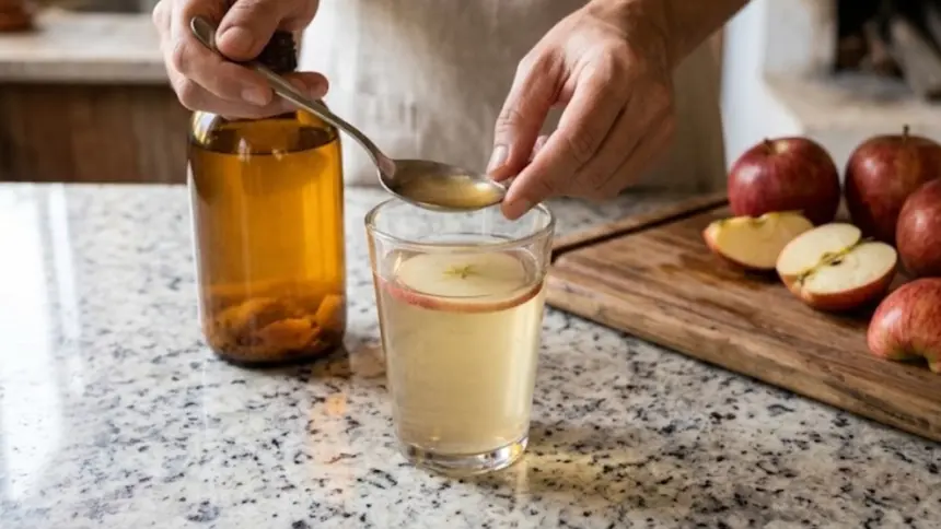 Como fazer água com vinagre de maçã antes das refeições para a digestão